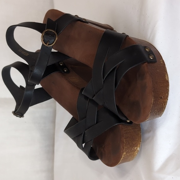 Jessica Carlyle Megan Wood Platform Strappy Heel Size 8 - Picture 3 of 6